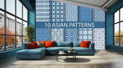 traditional seamless patterns re Wall mural