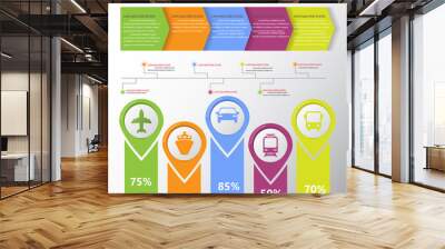 transport infographic Wall mural