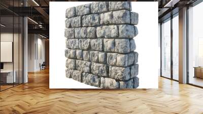 A wall made of stone blocks with a rough texture Wall mural