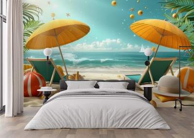 background for summer season Wall mural