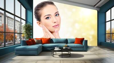 Beautiful girl with clean fresh skin Wall mural