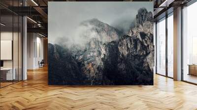 clouds over the mountains Wall mural