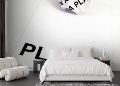 Go with Plan B. Plan A is a wad of paper. Vertical. Wall mural