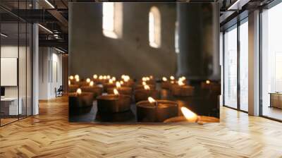 candles in the church Wall mural