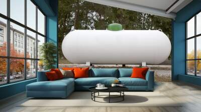 Propane Tank with Green Cap Wall mural