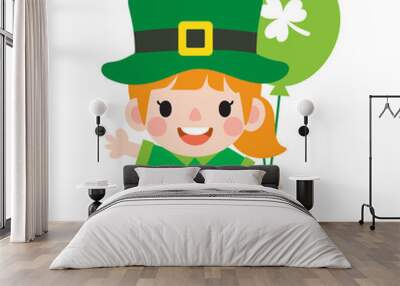 Happy Saint Patrick's Day Clipart Wall mural