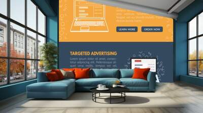 targeted advertisement banner template for websites in vecto Wall mural