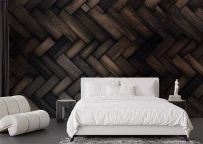 Tileable wood backgrounds. Seamless tiled dark wood backgrounds Wall mural