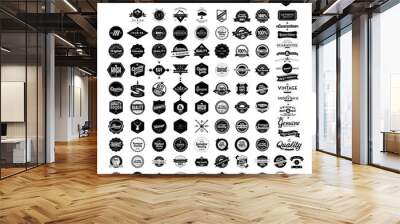 premium quality labels with retro vintage styled design Wall mural