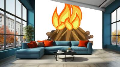 campfire isolated illustration Wall mural