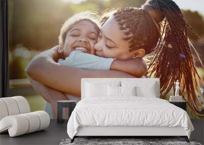 They share a uniquely special bond. Cropped shot of a mother bonding with her daughter outdoors. Wall mural