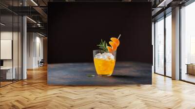 Alcoholic cocktail with mandarins Wall mural