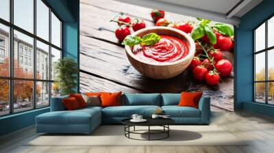 Bowl of tomato sauce Wall mural