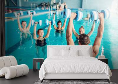 Aqua aerobics, healthy lifestyle, water sport Wall mural