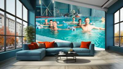 Aqua aerobics, healthy lifestyle, water sport Wall mural