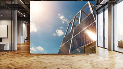 Solar panel, sun battery, alternative energy Wall mural