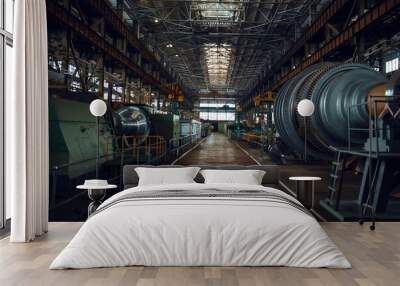 Turbine manufacturing factory interior, nobody Wall mural