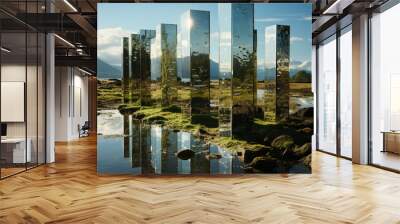 landscape made of mirrors Wall mural