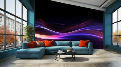 abstract background with glowing lines Wall mural