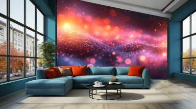 Abstract Glowing Landscape Wall mural