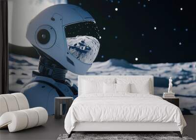 Robot on the Moon Wall mural