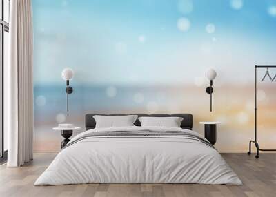 summer beach background with blue sky Wall mural