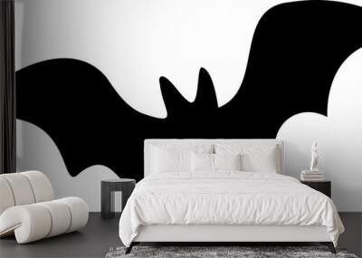 Minimalist bat silhouette design for icon Wall mural