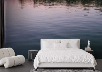 lake calm reflection Wall mural