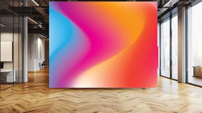 Abstract Blurred gradient mesh colorful rainbow background. Mesh background of rainbow colors. Vector illustration Wall mural