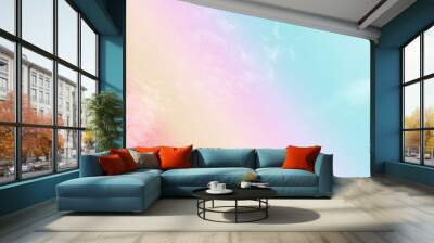 Sky and clouds in pastel tones for graphic design or wallpaper Wall mural