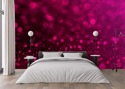 Soft image abstract bokeh ultra violet,purple,pink color with light background.Ultra violet night light  elegance,smooth sparkling glittering backdrop or artwork design for roman and celebration. Wall mural