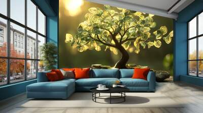 money tree. financial growth concept Wall mural