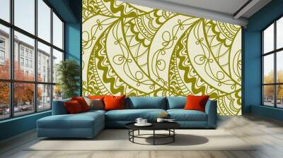 Abstract seamless doodle pattern Wall mural