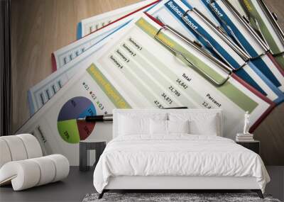 Business graph analysis report Wall mural