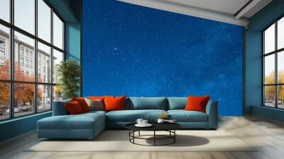 Night blue sky and star background.Starry Night Sky. with grain and select white balance Wall mural