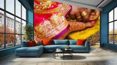 Indian Traditional Wedding Ceremony That's Full Of Tradition And Culture Wall mural