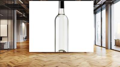 A blank glass wine bottle isolated on transparent background, png Wall mural