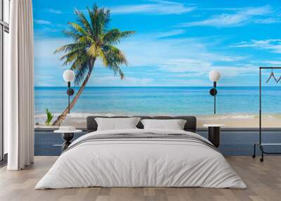 Beautiful beach road in Thailand Wall mural