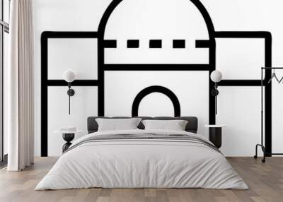 building icon outline Wall mural