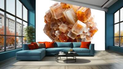 Orange Calcite Crystal Mineral Specimen Wall mural