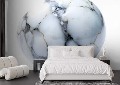 Smooth Polished White Howlite Stone Close-Up Wall mural