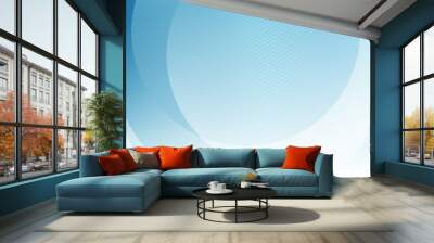 Abstract soft blue light and shade circle creative background illustration. Wall mural