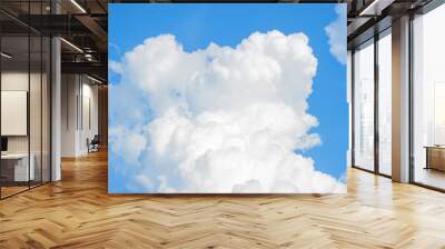 white cloud on blue sky Wall mural