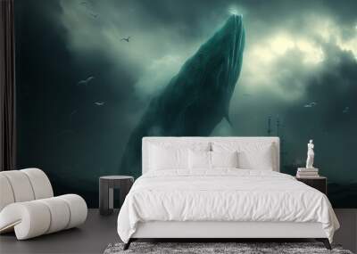 Megalodon Generative AI Wall mural