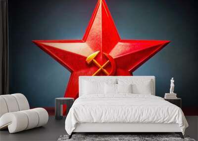 Red Star Symbol of Communism: Iconic Representation of Revolutionary Ideals and Socialist Movements Worldwide Wall mural