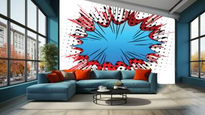 Vector illustrated retro comic background, pop art vintage style. Wall mural