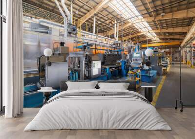 The interior of the metalworking shop. Modern industrial enterprise. Wall mural