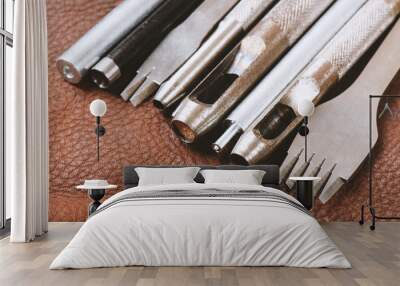 tools for leather working Wall mural