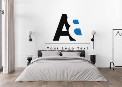 AB or BA letter logo. Unique attractive creative modern initial AB BA A B initial based letter icon logo Wall mural