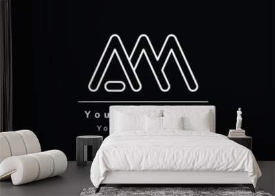 AM or MA letter logo. Unique attractive creative modern initial AM MA A M initial based letter icon logo Wall mural